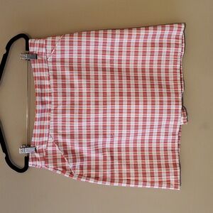 Peter Millar E4 Skirt Skort Red Plaid Wicking Golf Tennis Pickleball Size 6